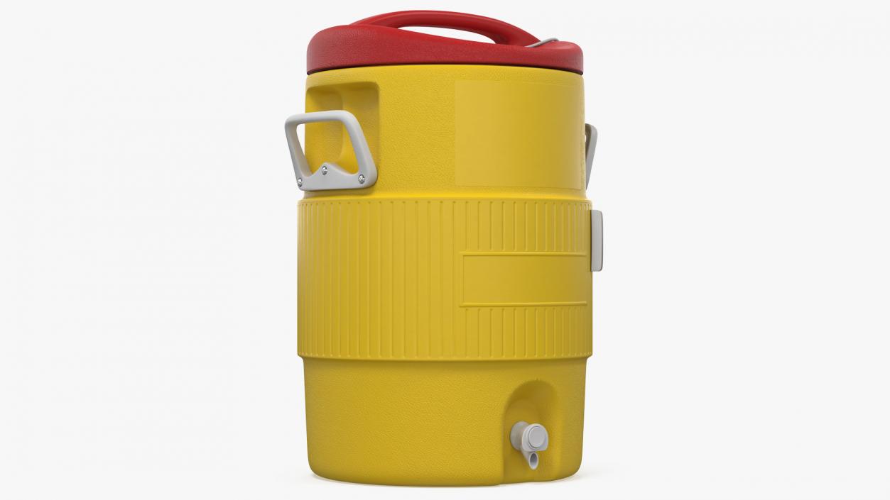 Yellow Gallon Industrial Water Cooler 3D