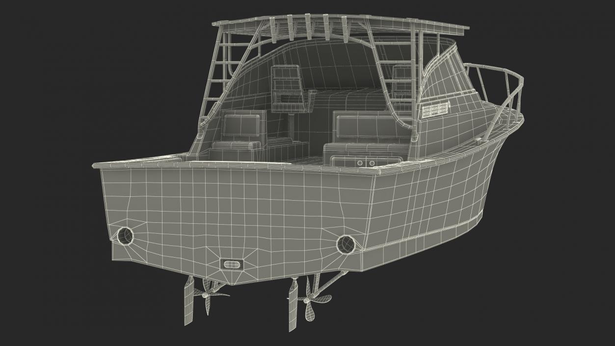 Speedboat Green New 3D model