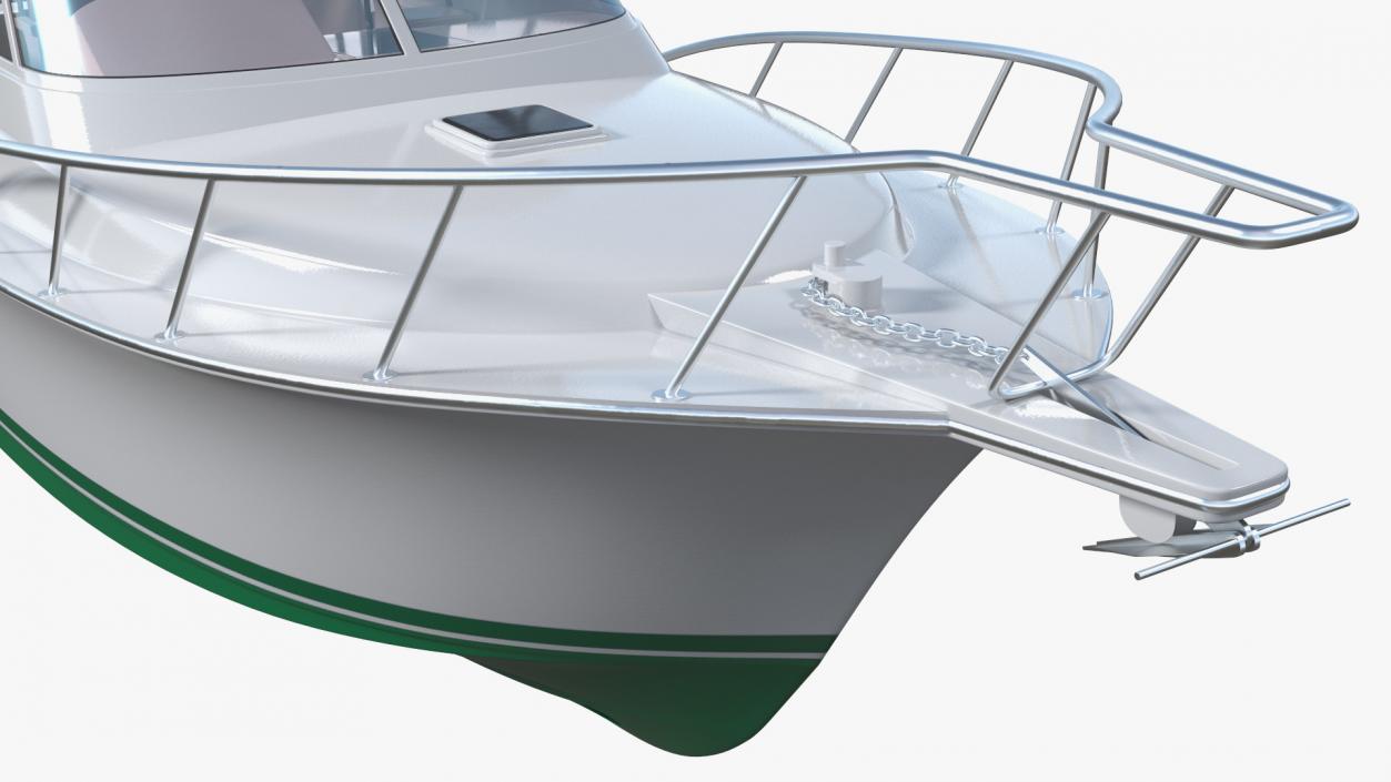 Speedboat Green New 3D model