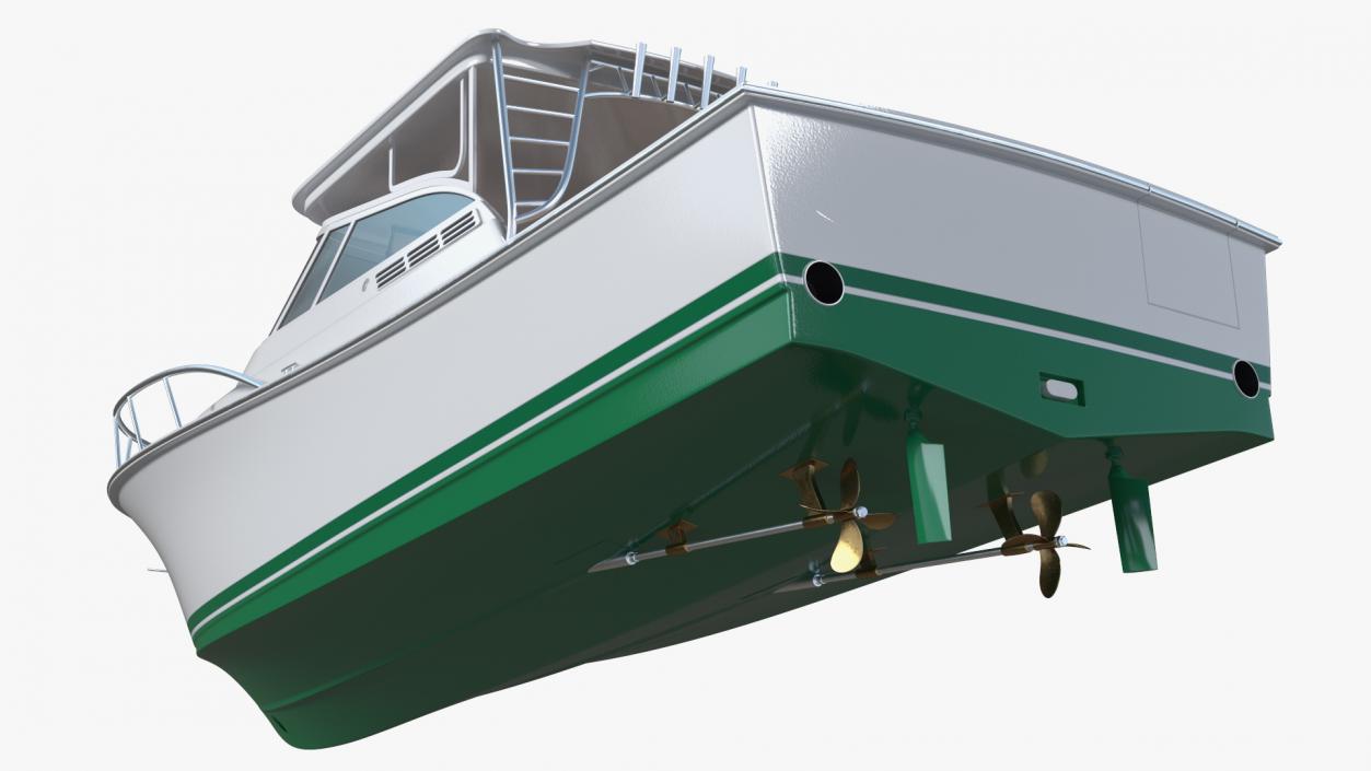 Speedboat Green New 3D model