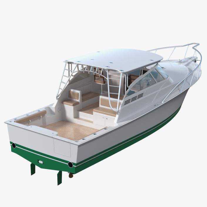 Speedboat Green New 3D model