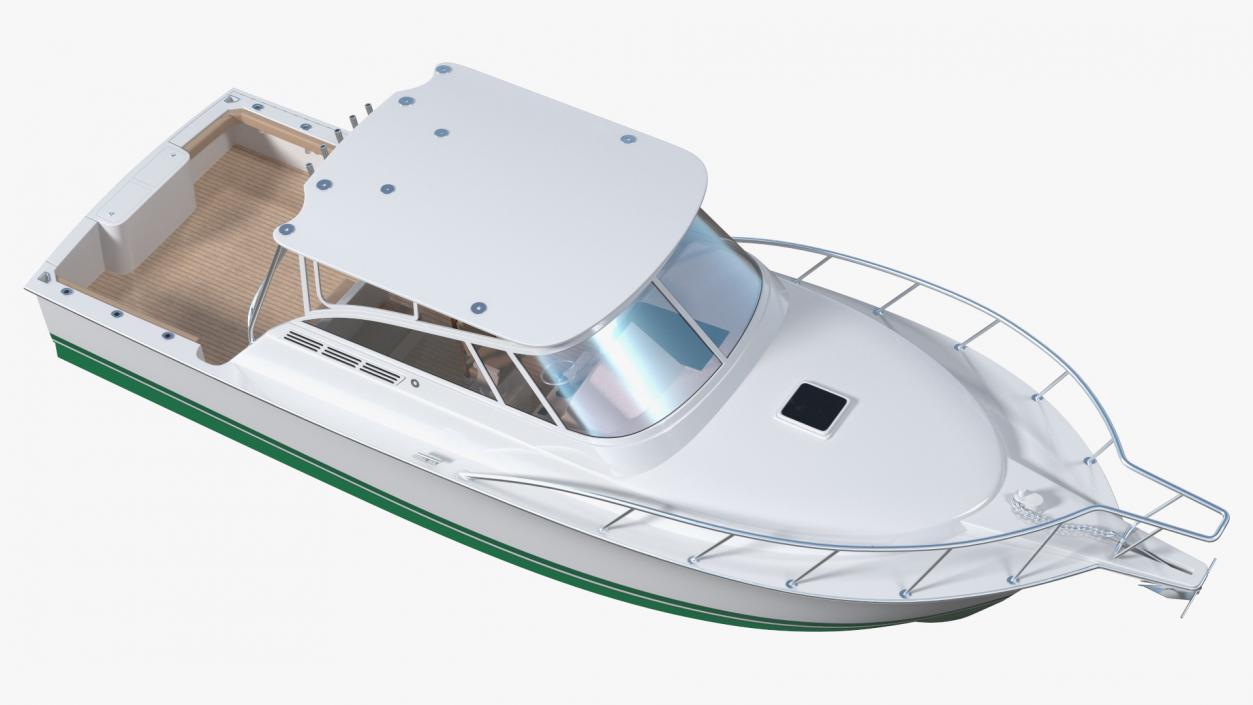 Speedboat Green New 3D model