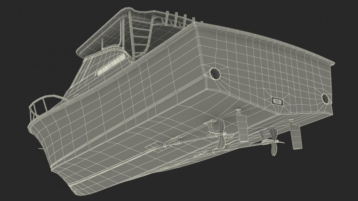 Speedboat Green New 3D model