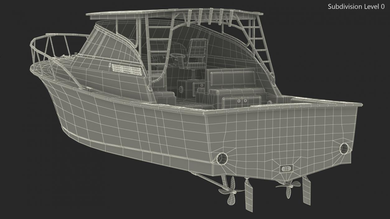 Speedboat Green New 3D model