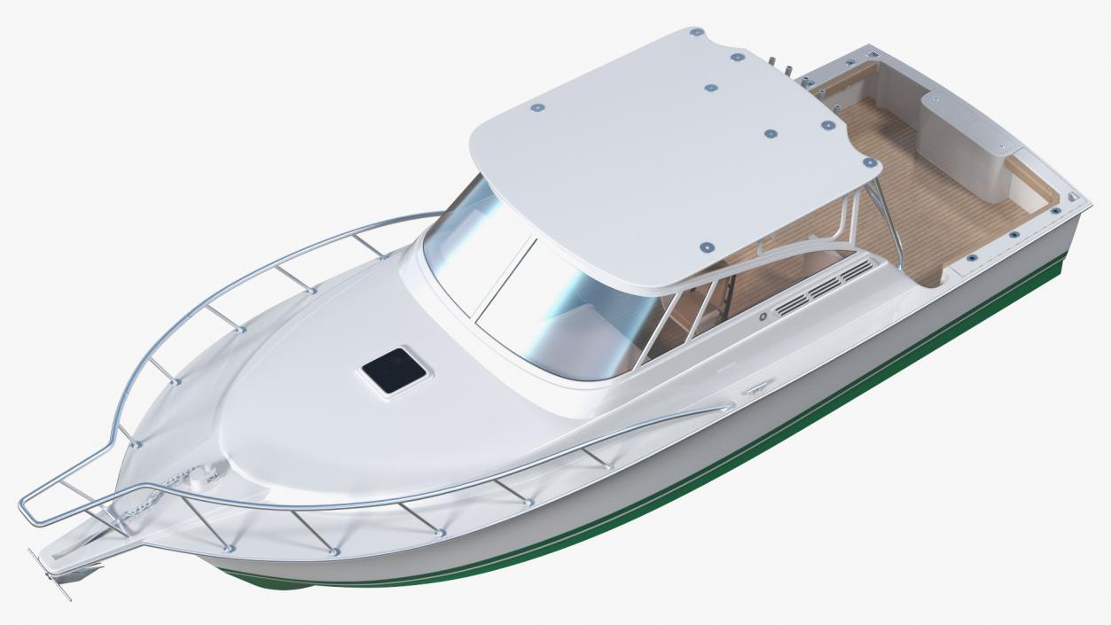 Speedboat Green New 3D model