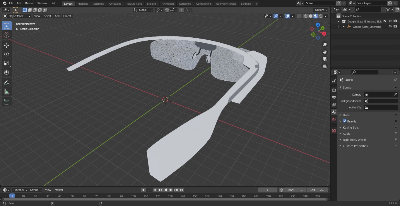 Google Glass Enterprise Edition 2 White 3D model