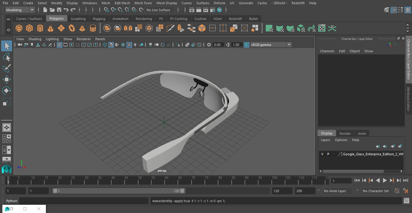 Google Glass Enterprise Edition 2 White 3D model