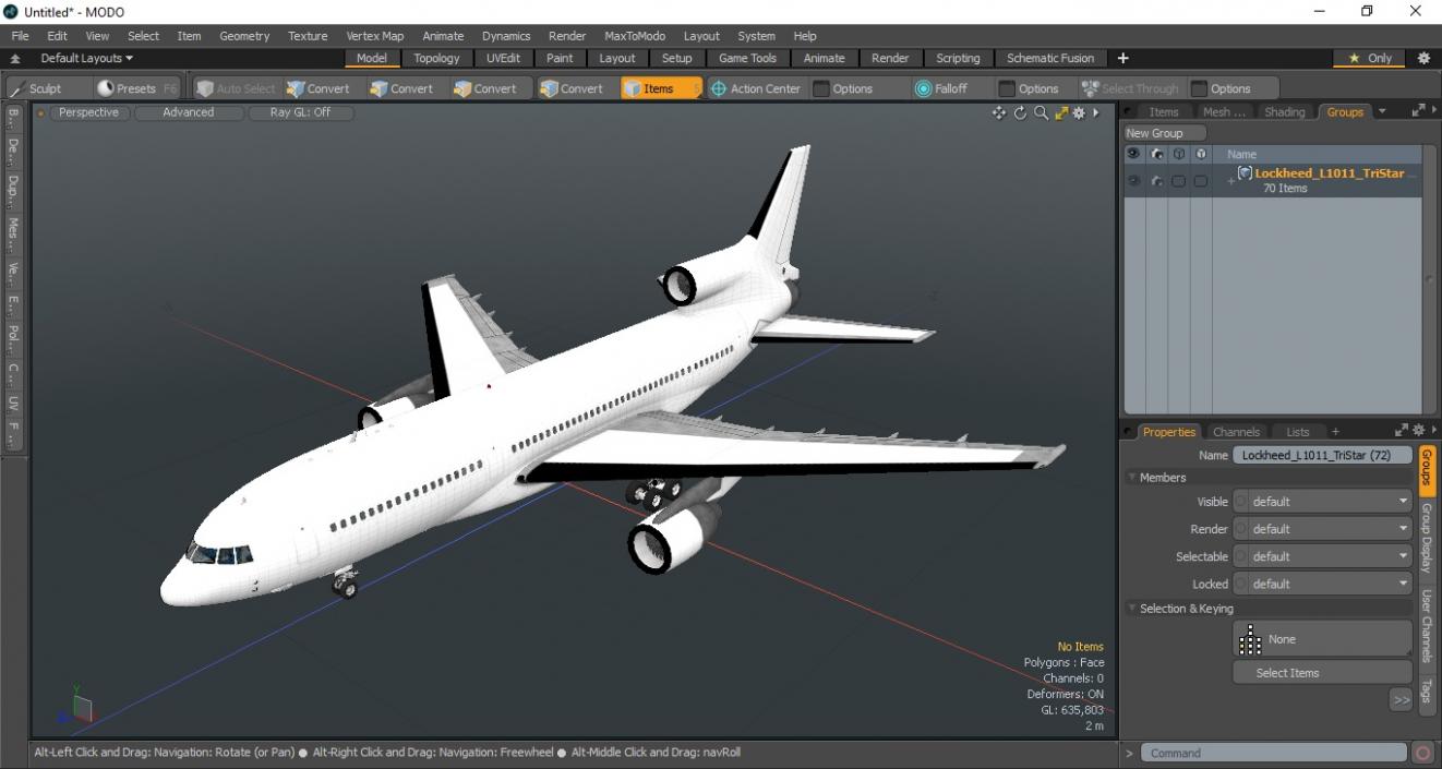 3D Lockheed L-1011 TriStar model