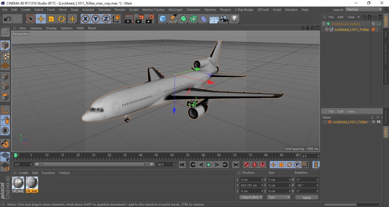 3D Lockheed L-1011 TriStar model