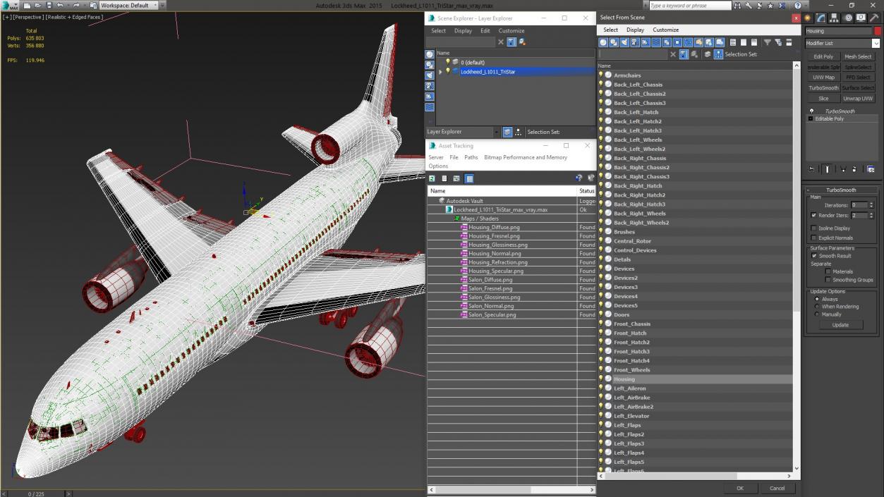 3D Lockheed L-1011 TriStar model