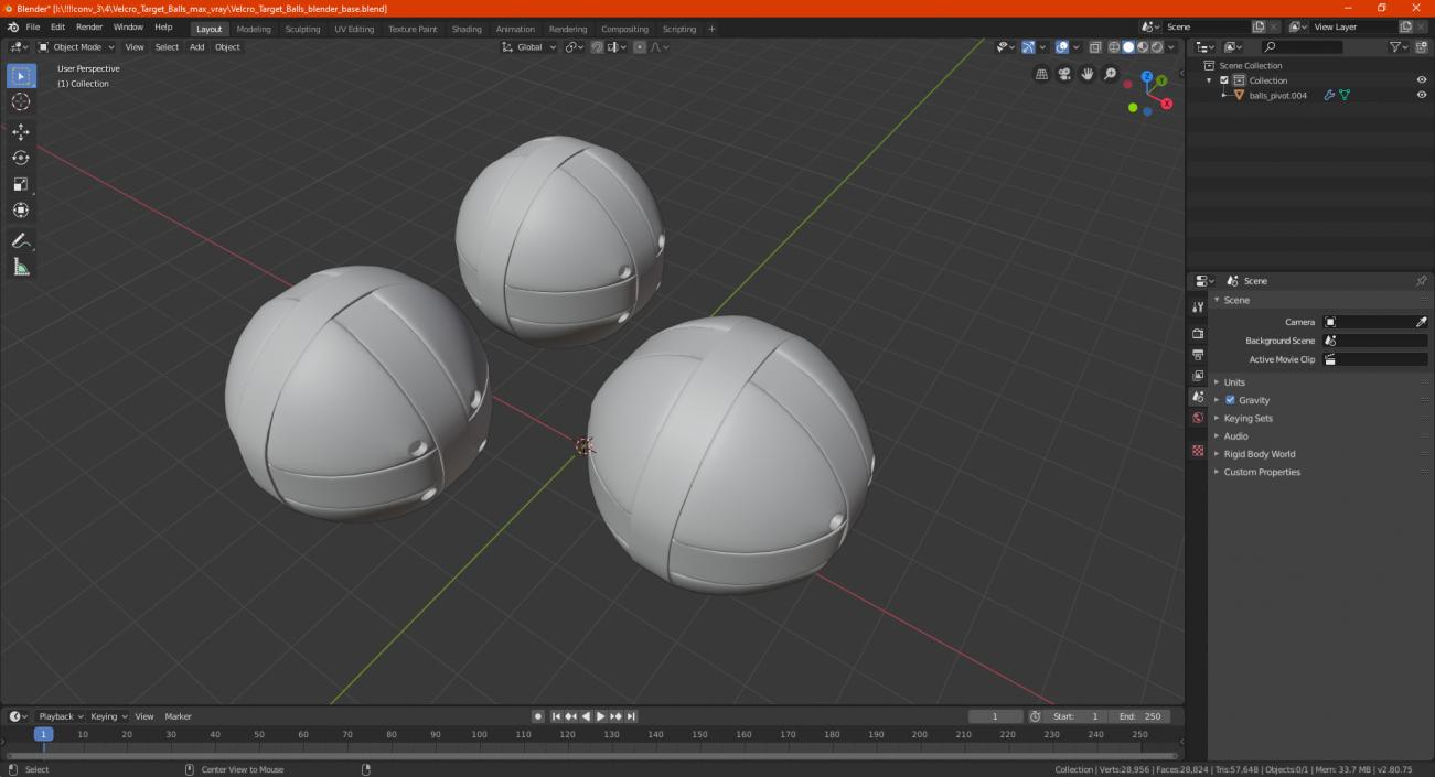 Velcro Target Balls 3D model