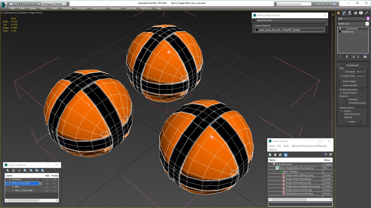 Velcro Target Balls 3D model