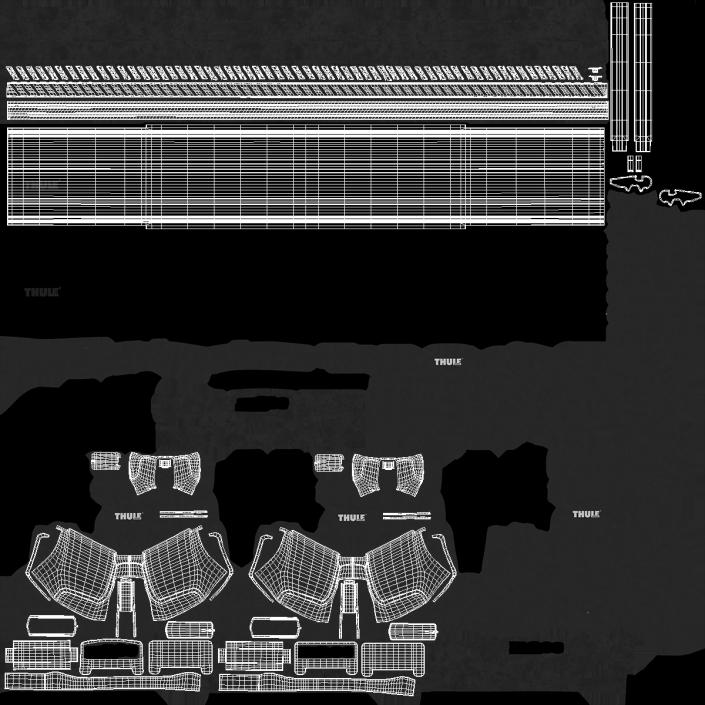 3D model Thule Wingbar Silver