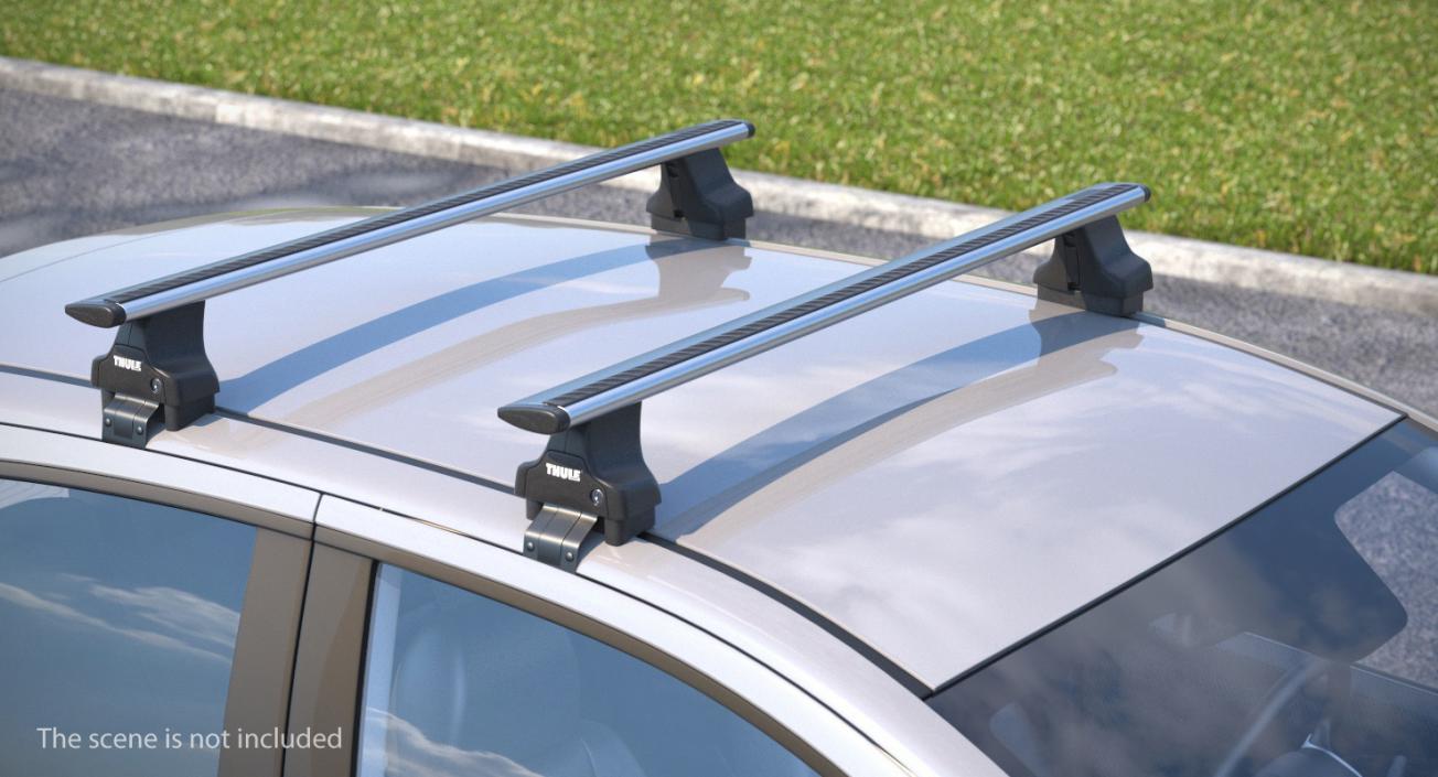 3D model Thule Wingbar Silver