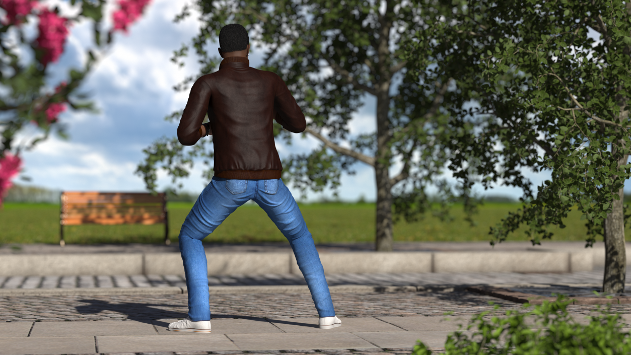 Teenager Light Skin Street Outfit Dance Pose 3D model