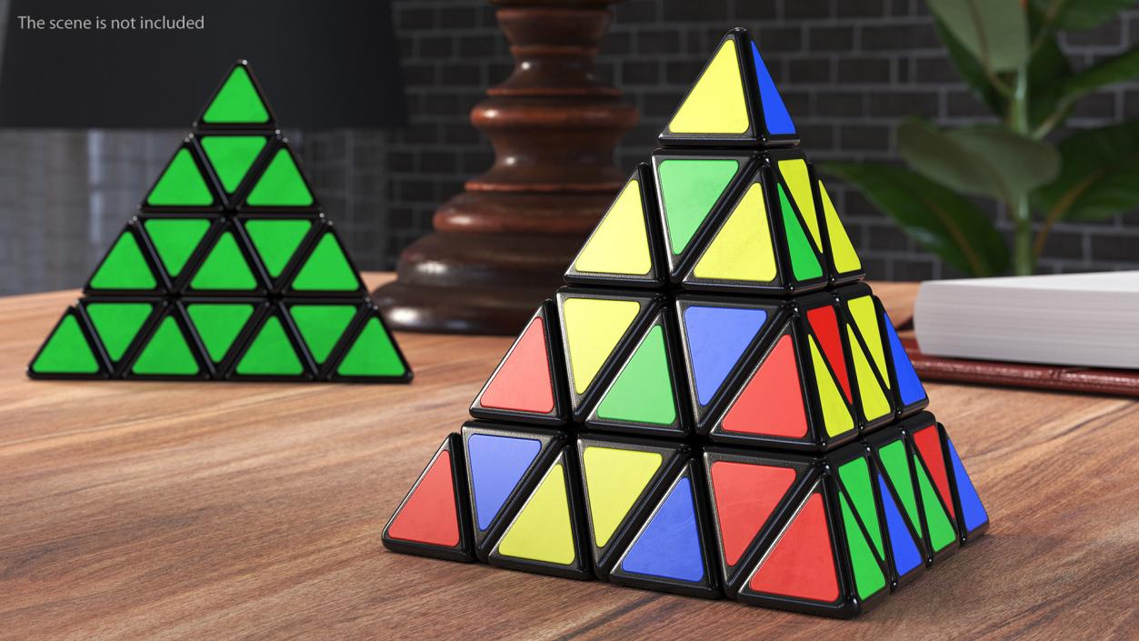 3D Rubik Pyramid Disassembled