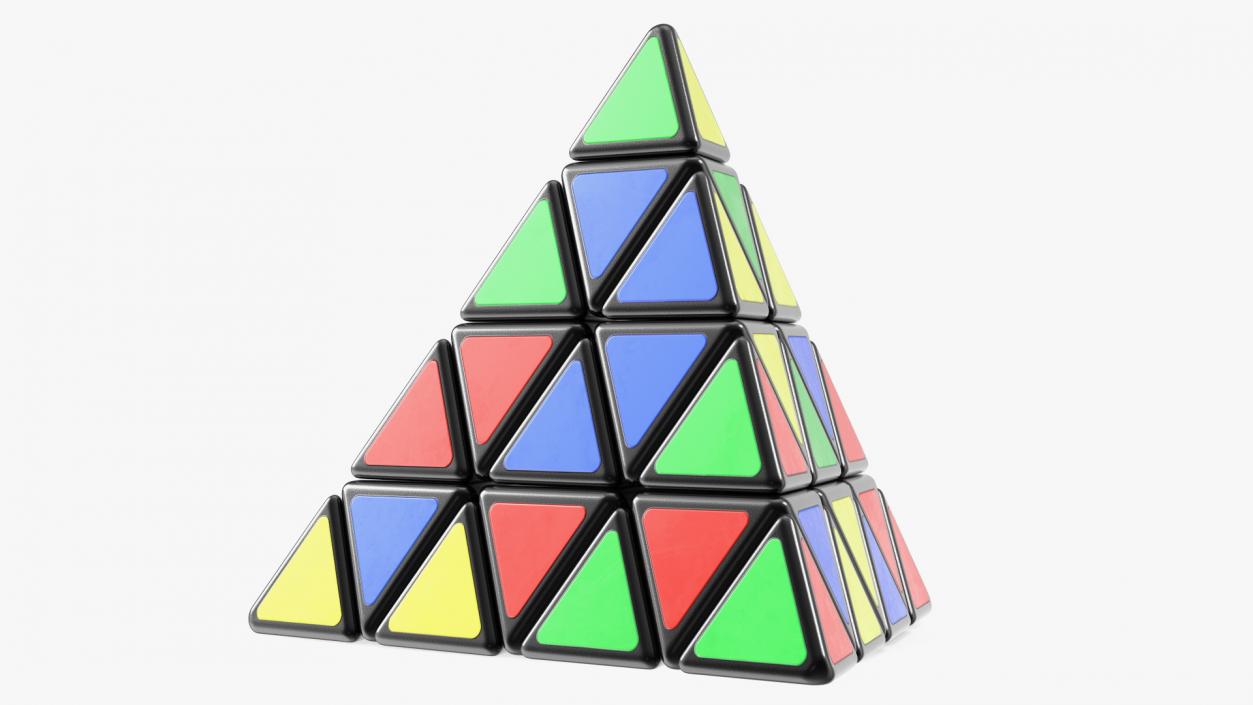 3D Rubik Pyramid Disassembled