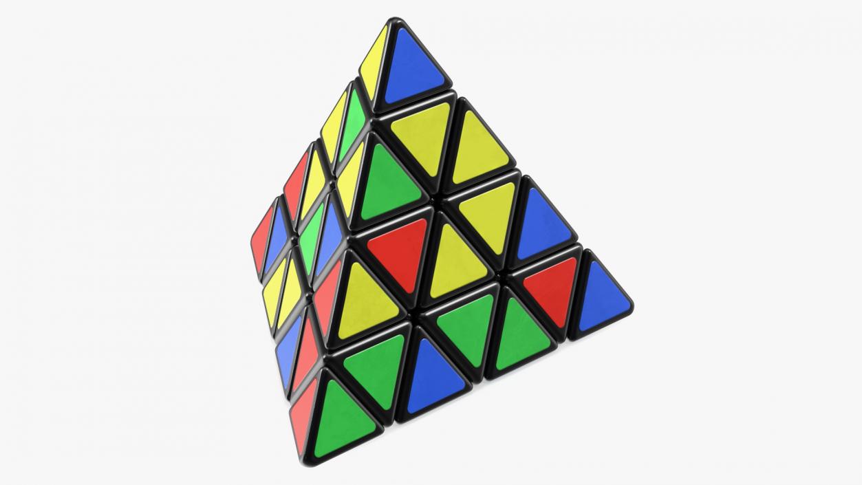 3D Rubik Pyramid Disassembled