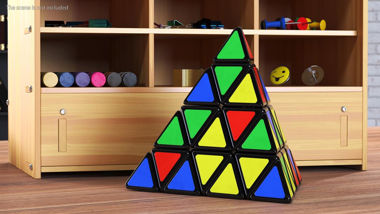 3D Rubik Pyramid Disassembled