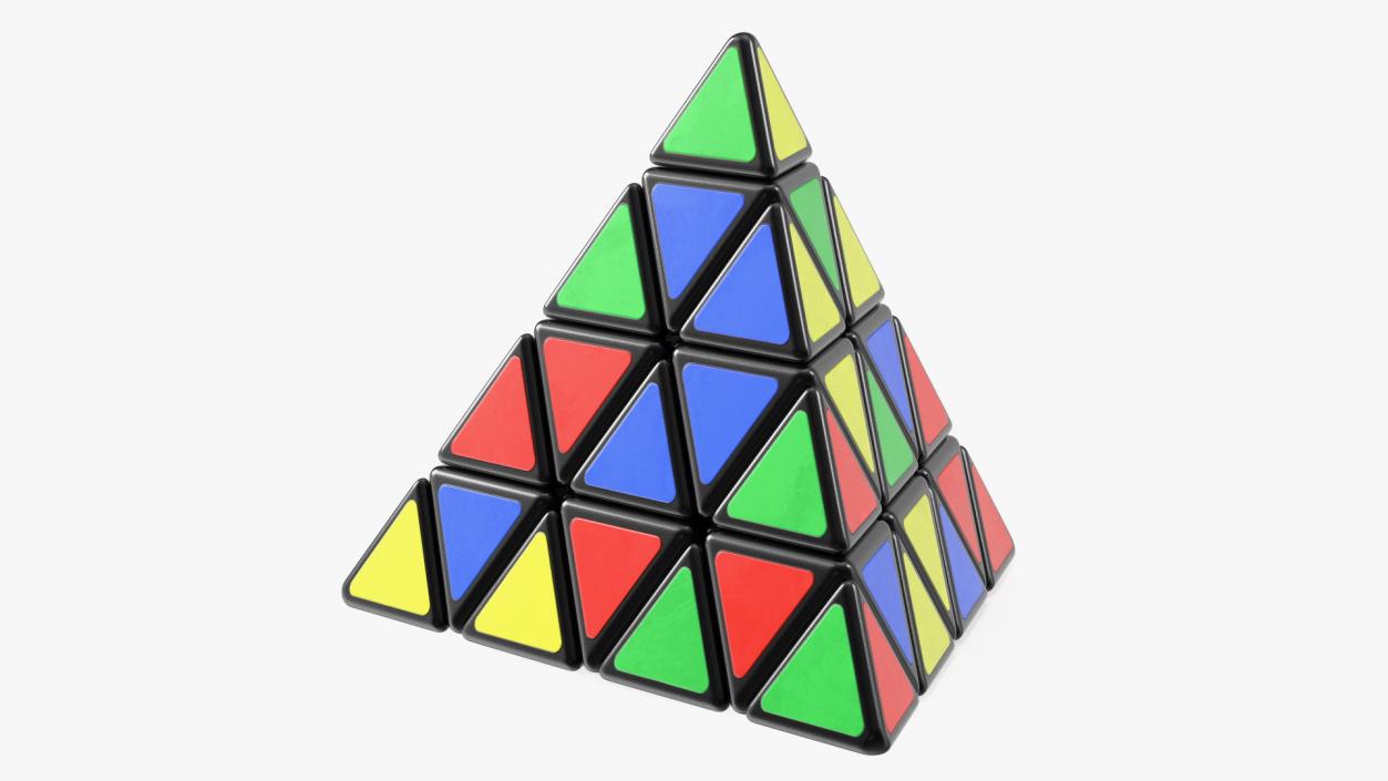 3D Rubik Pyramid Disassembled