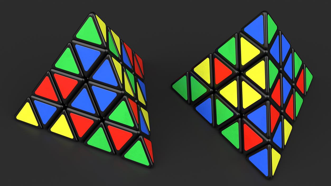 3D Rubik Pyramid Disassembled