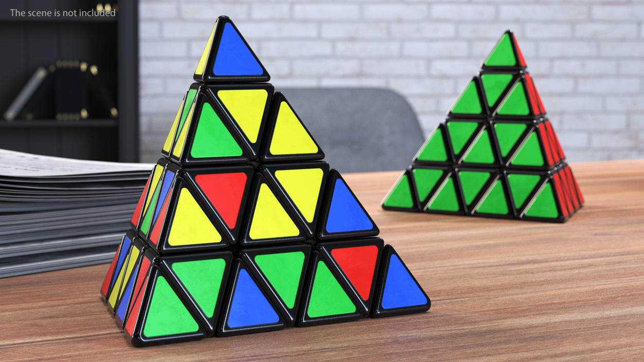 3D Rubik Pyramid Disassembled