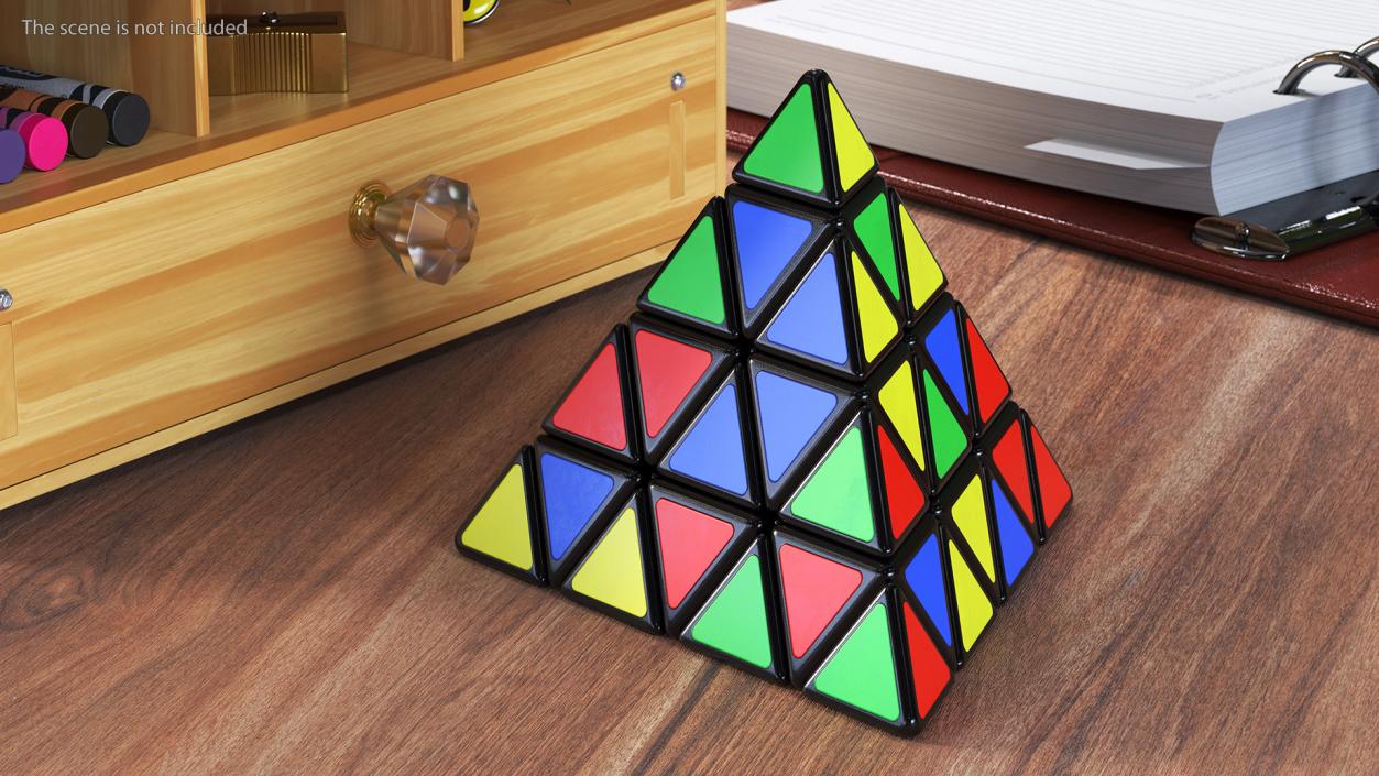 3D Rubik Pyramid Disassembled