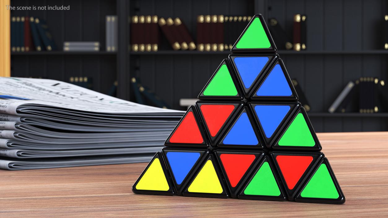 3D Rubik Pyramid Disassembled