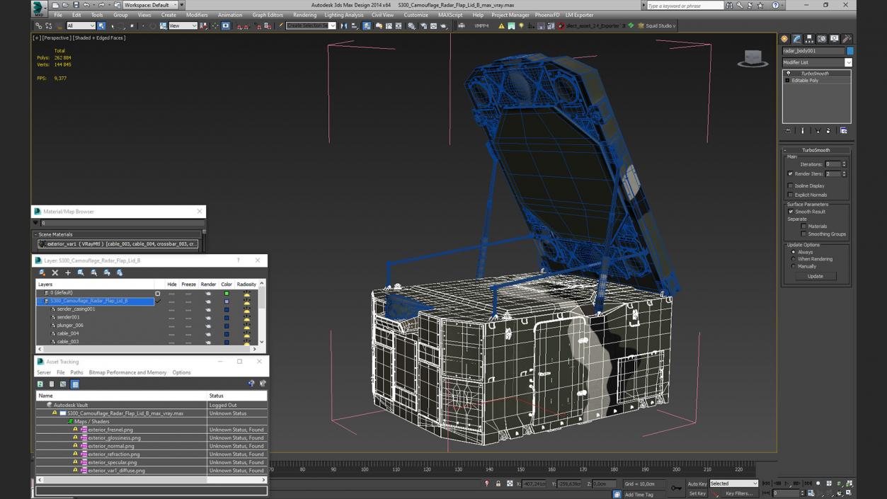 S300 Camouflage Radar Flap Lid B 3D