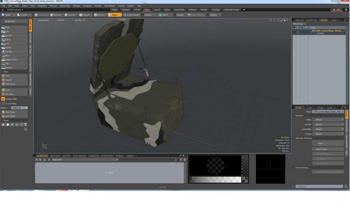 S300 Camouflage Radar Flap Lid B 3D