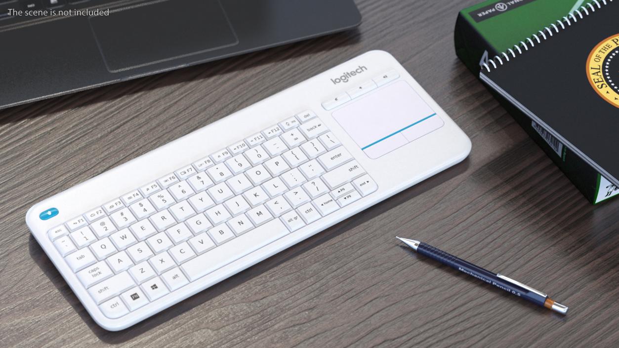 3D Logitech Keyboard K400 White model