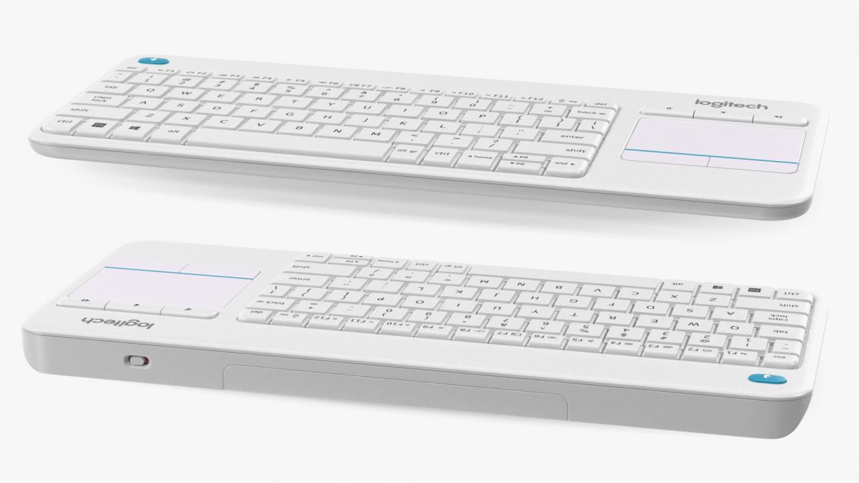 3D Logitech Keyboard K400 White model