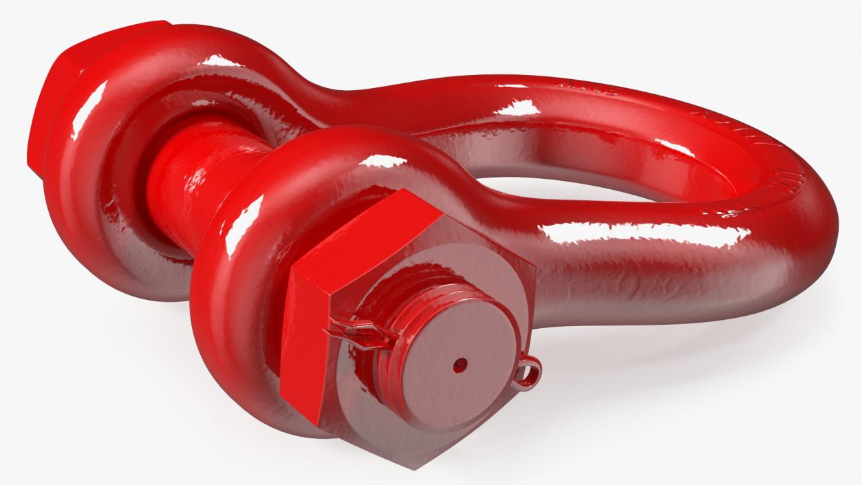 3D Red Anchor Shackle model