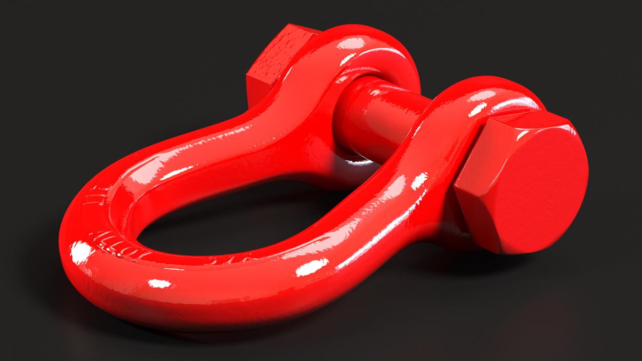 3D Red Anchor Shackle model