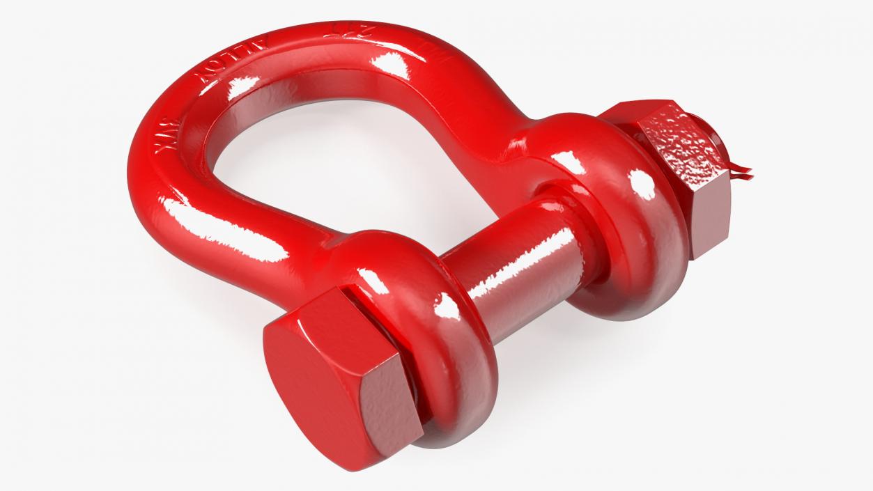 3D Red Anchor Shackle model