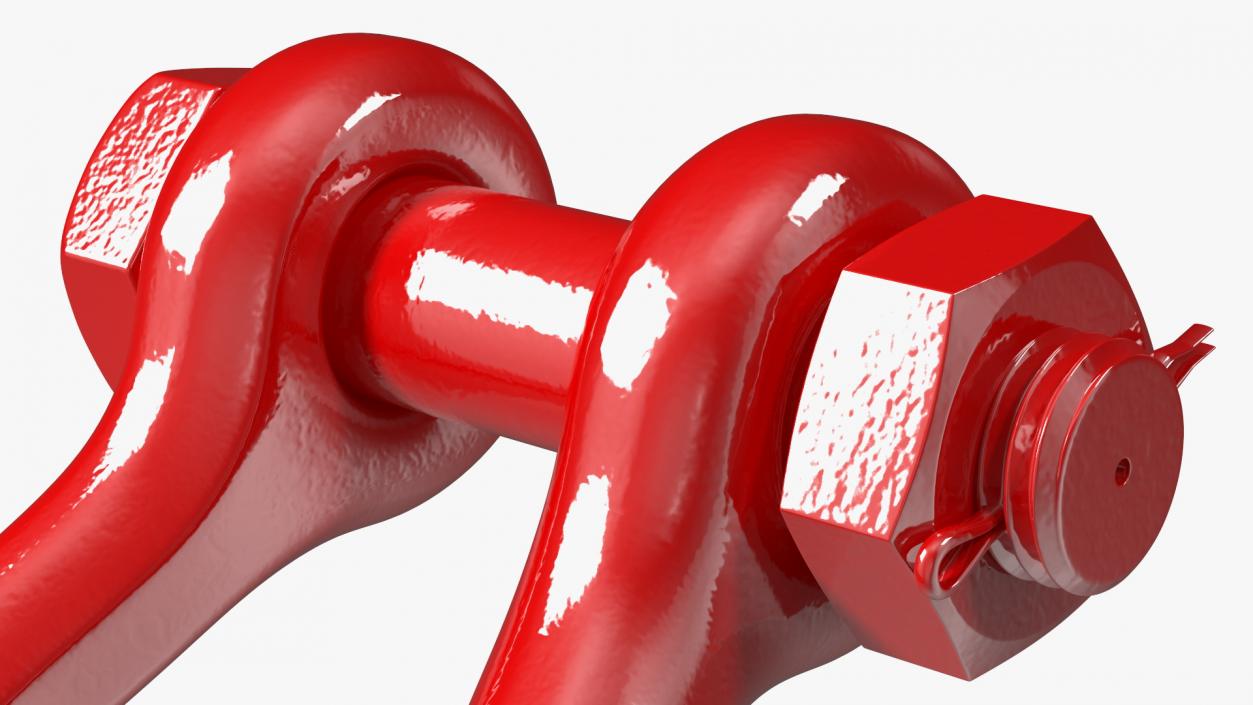 3D Red Anchor Shackle model