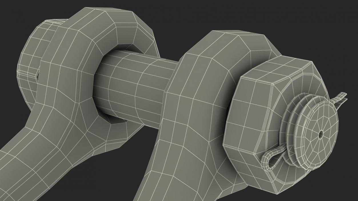 3D Red Anchor Shackle model