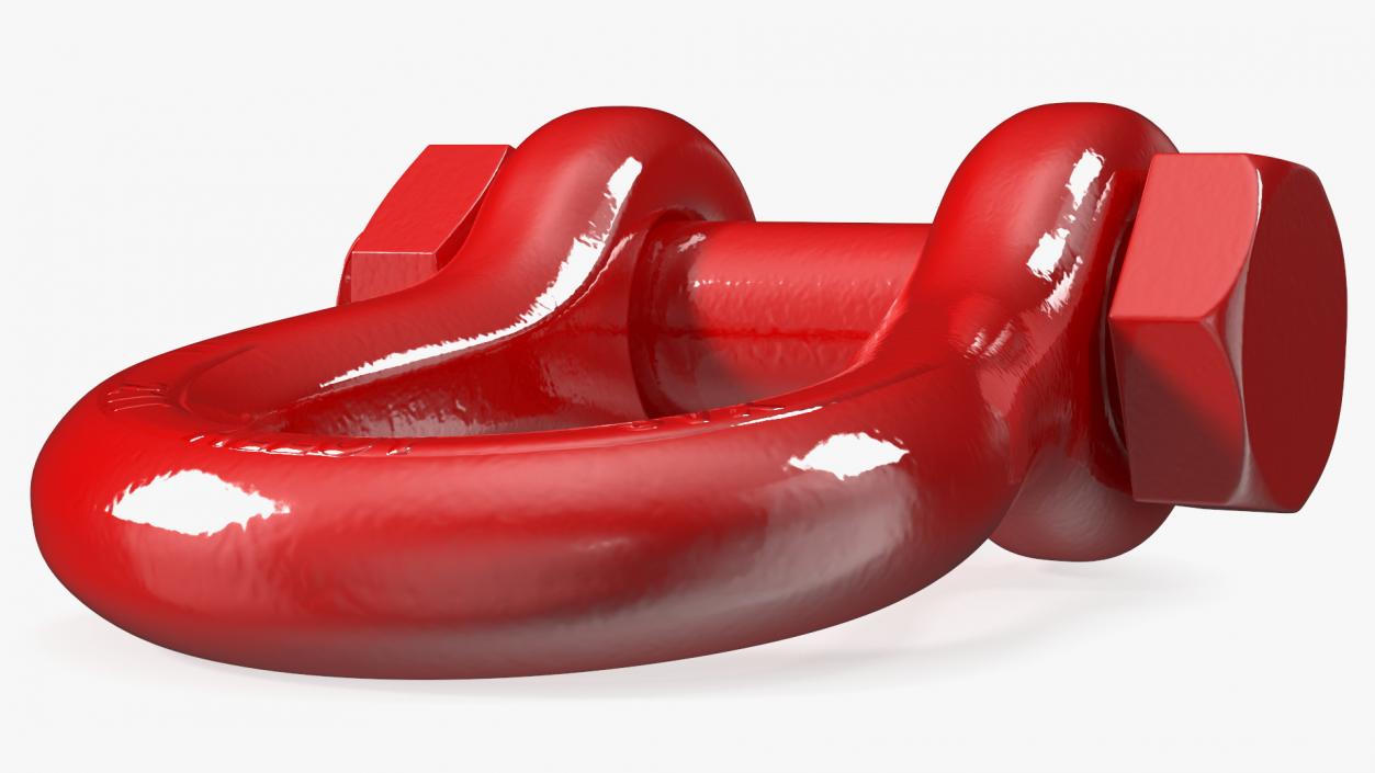 3D Red Anchor Shackle model