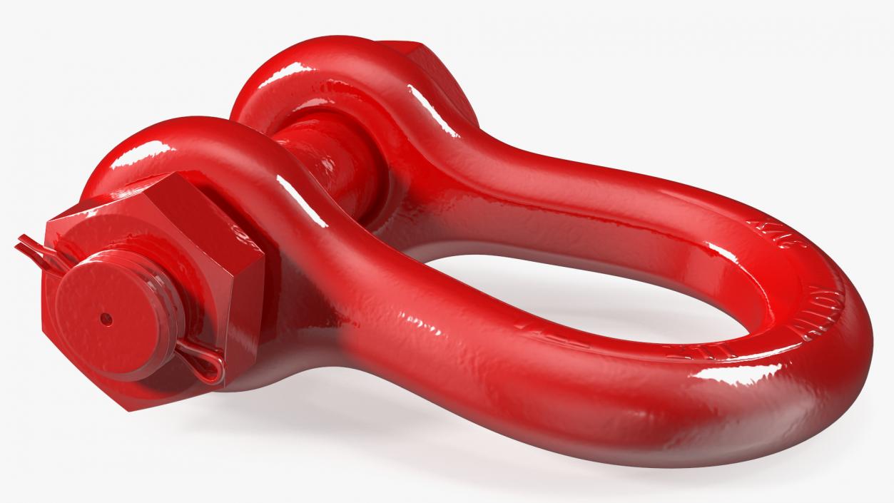 3D Red Anchor Shackle model