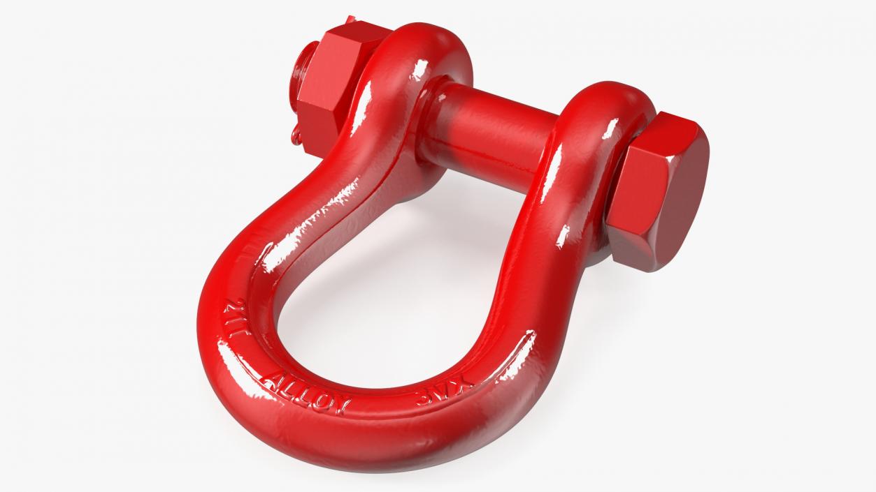 3D Red Anchor Shackle model