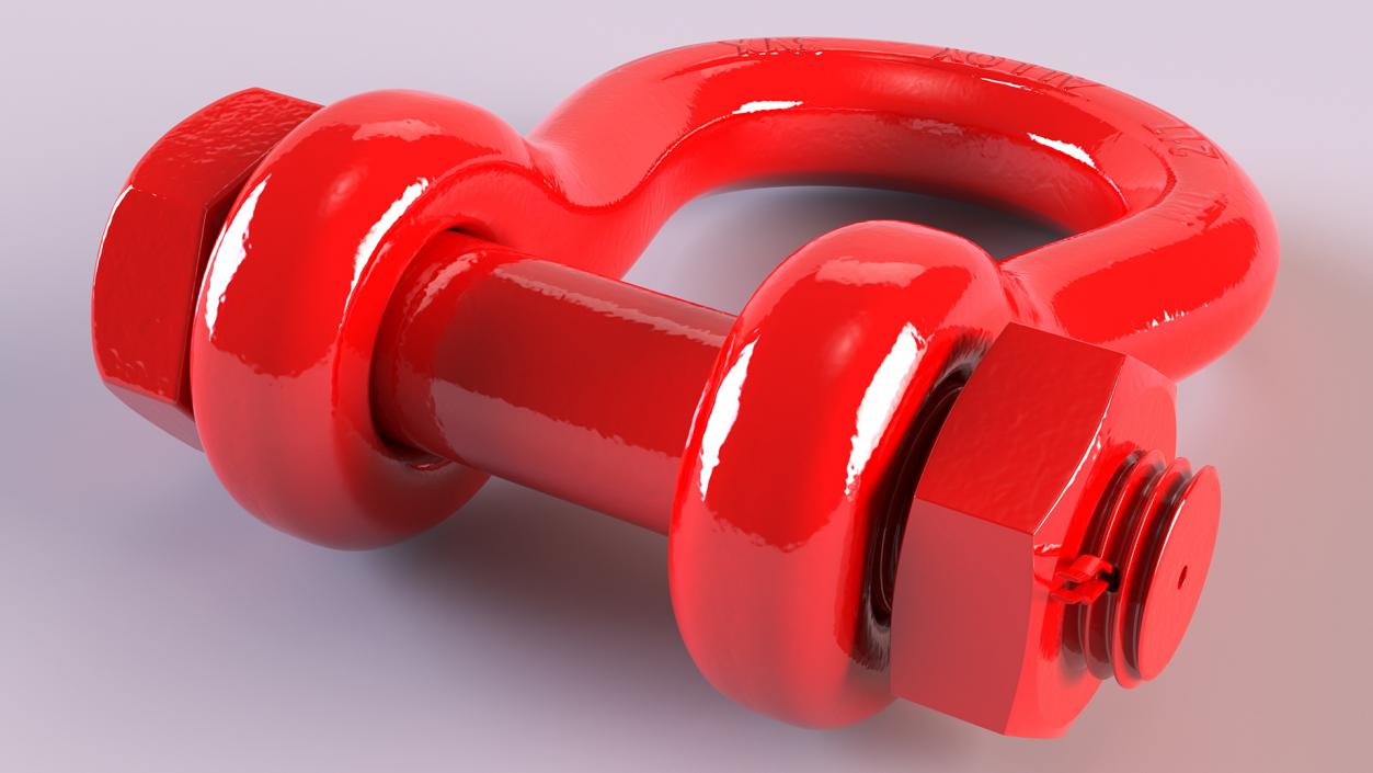 3D Red Anchor Shackle model