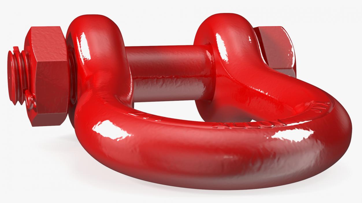 3D Red Anchor Shackle model