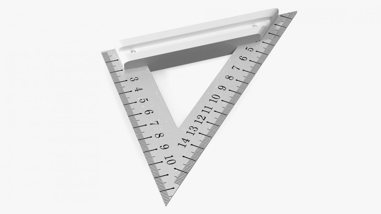 3D model Metal Triangle Ruler