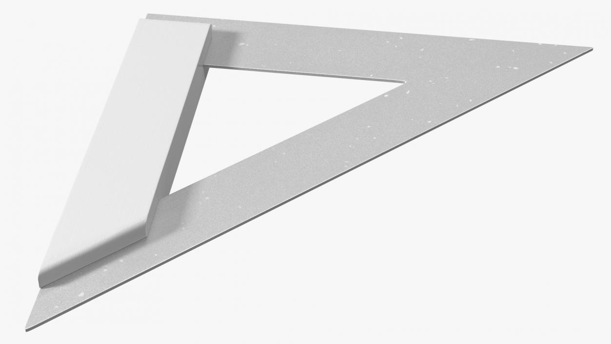 3D model Metal Triangle Ruler