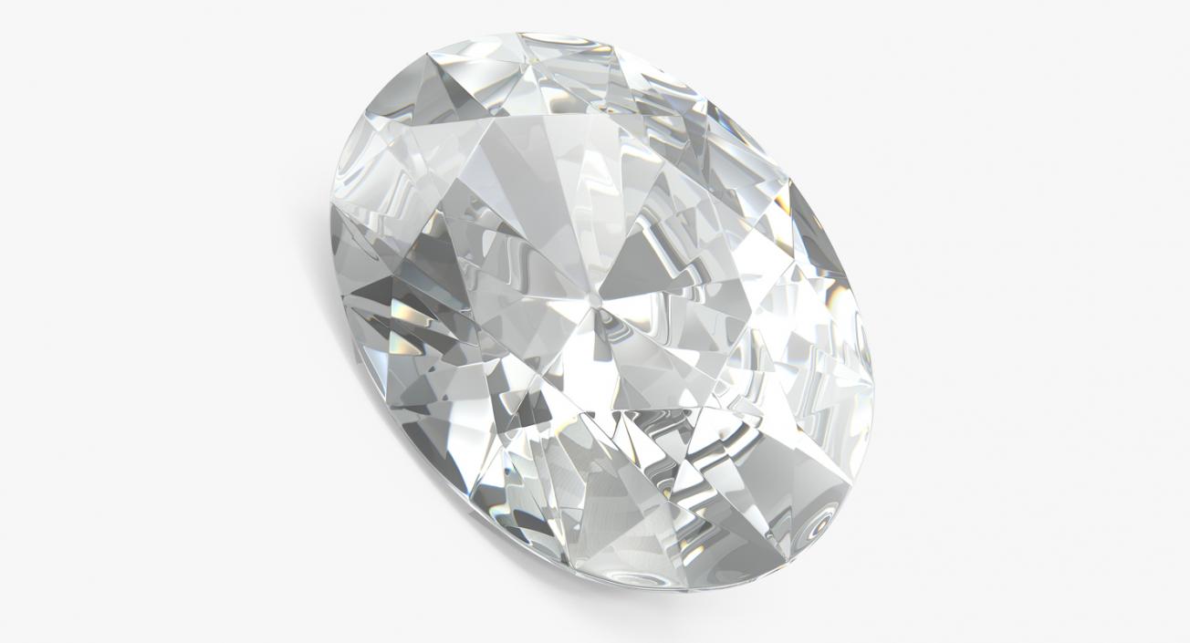 3D Oval Cut Diamond