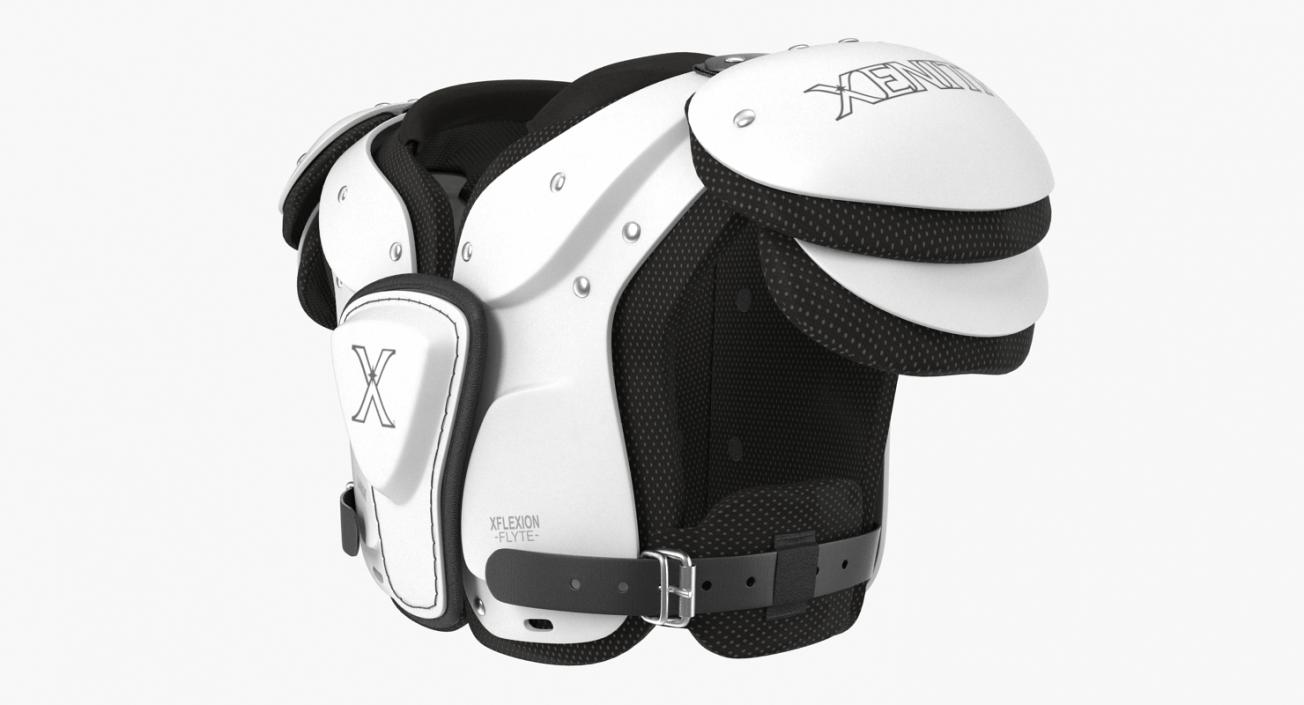 Football Shoulder Pads Xenith Flyte Youth White 3D