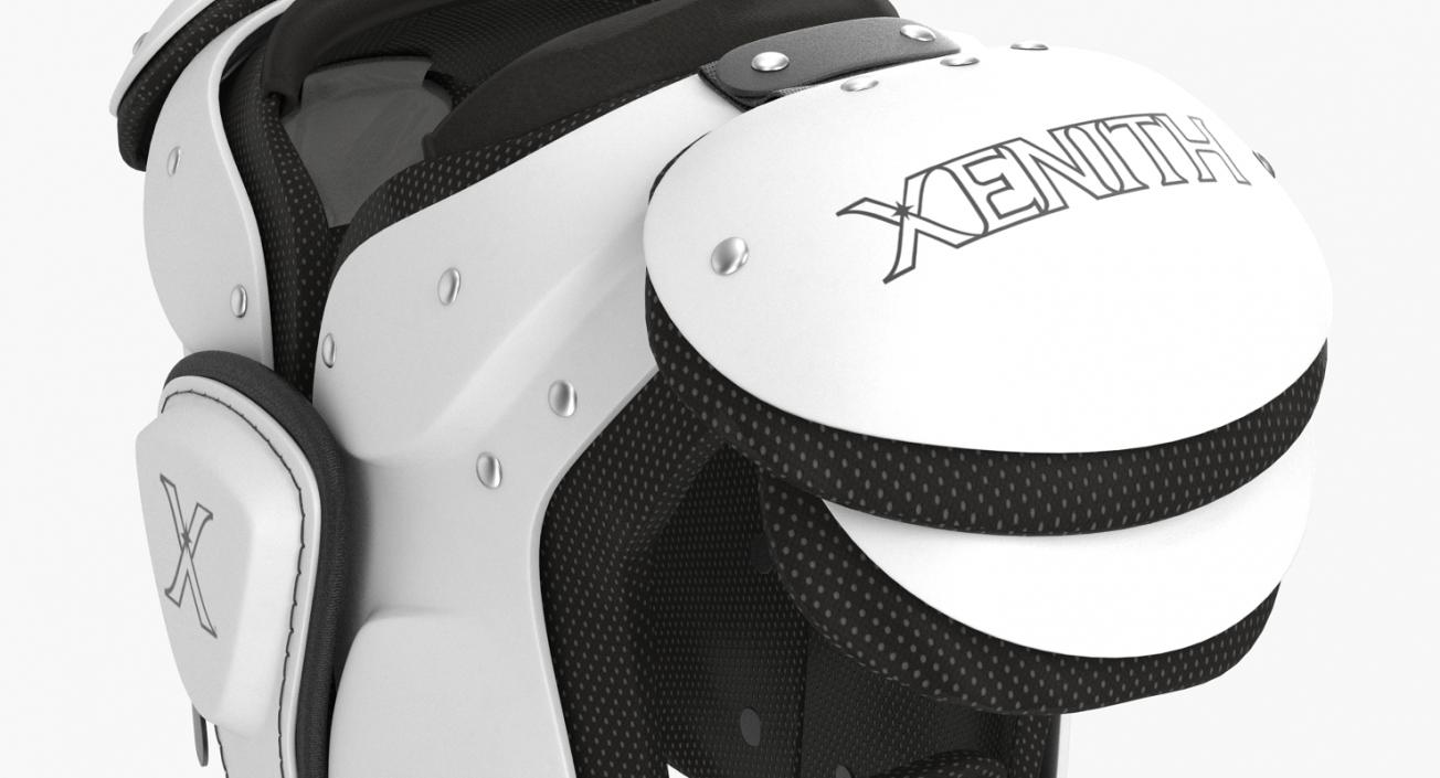 Football Shoulder Pads Xenith Flyte Youth White 3D