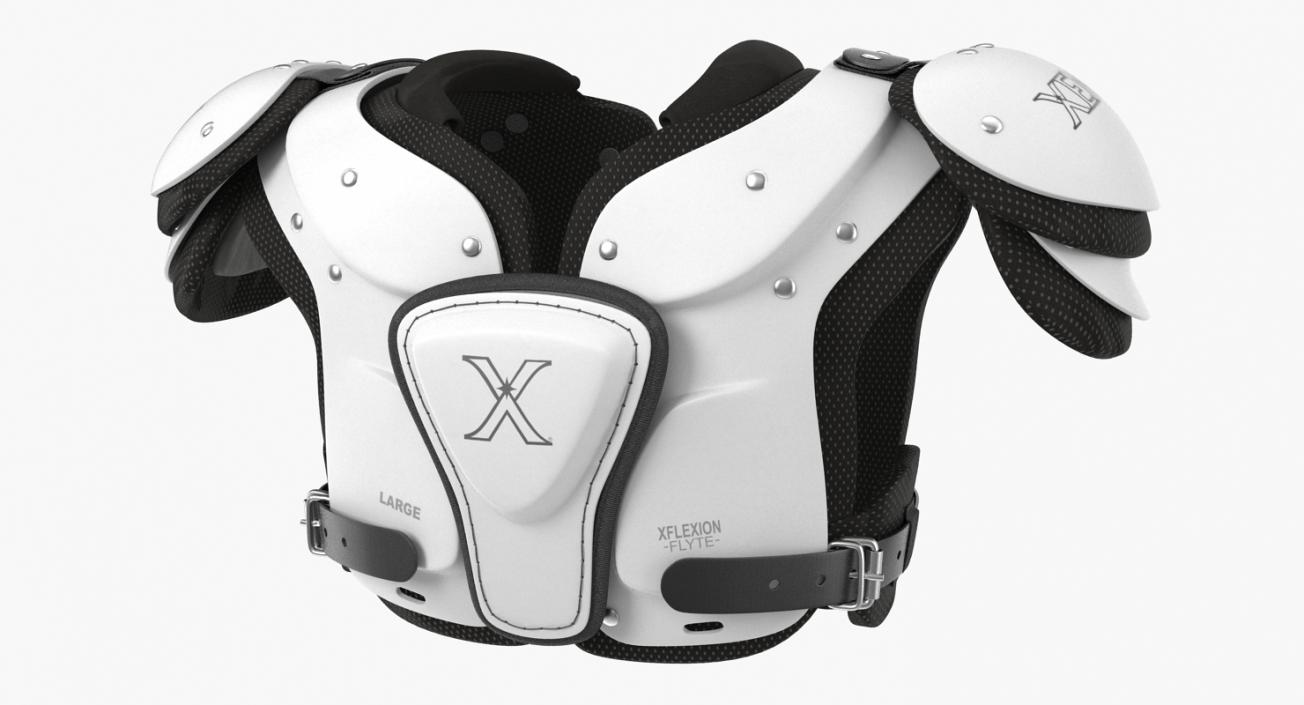 Football Shoulder Pads Xenith Flyte Youth White 3D