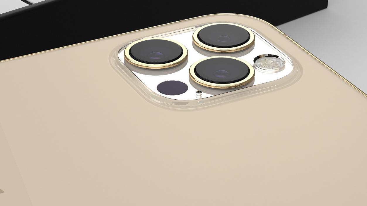 3D model iPhone 12 Pro Max Unboxed Gold