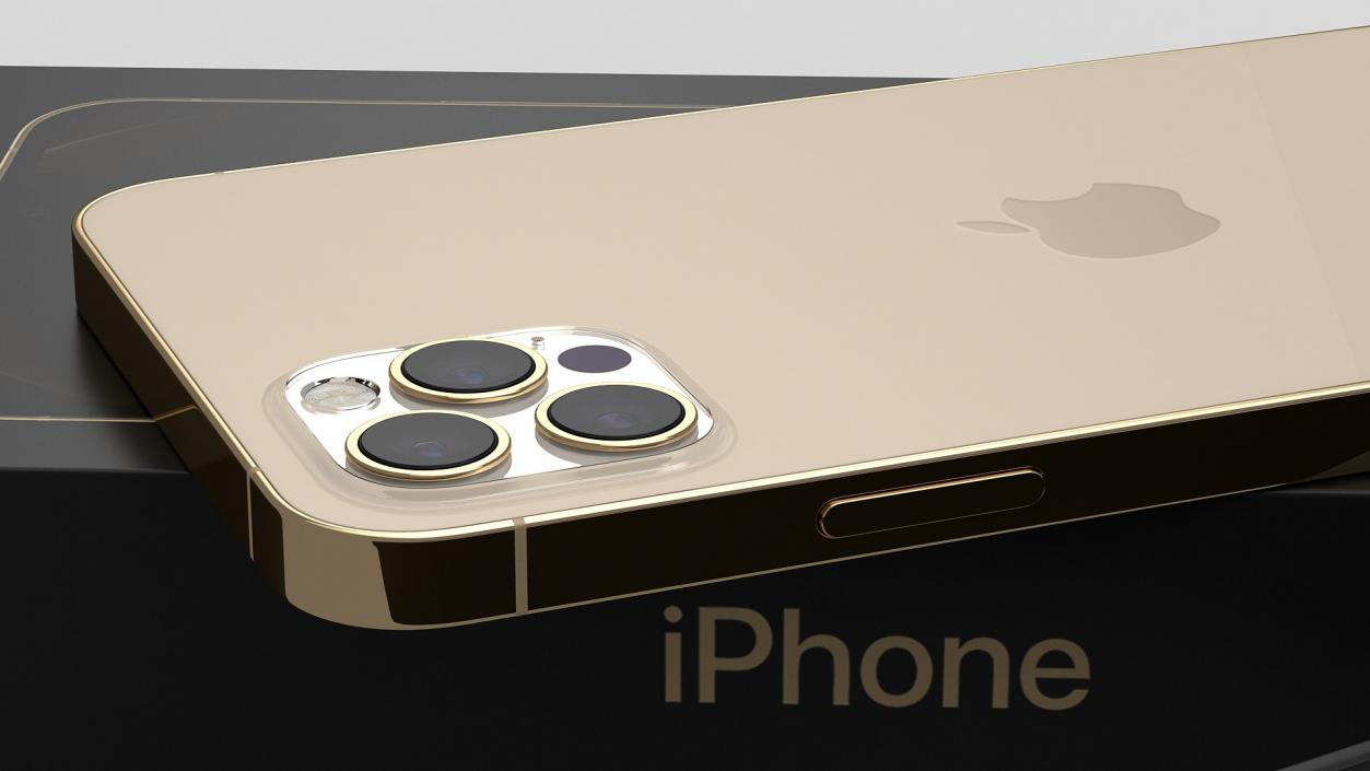 3D model iPhone 12 Pro Max Unboxed Gold